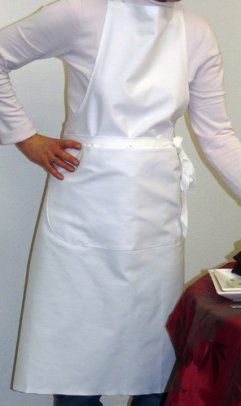 Tablier valet - TBB-0101 - 100x102 Polycoton blanc