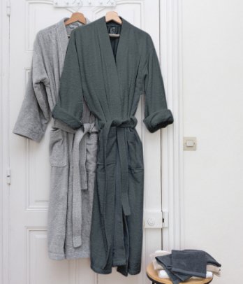 Peignoir anthracite ardoise