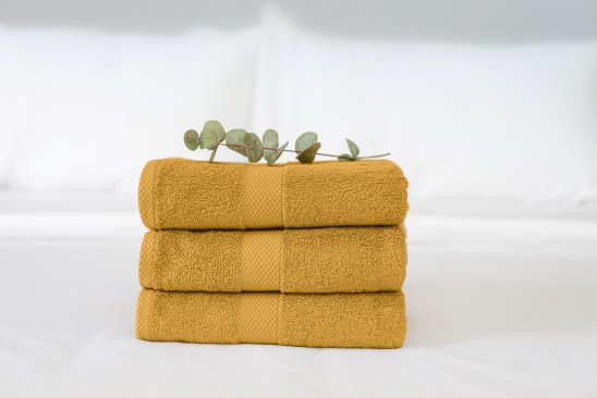 Serviette invité qualité moutarde