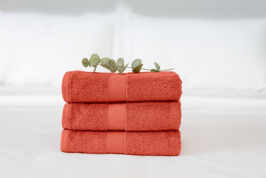 Serviette invité qualité terracotta